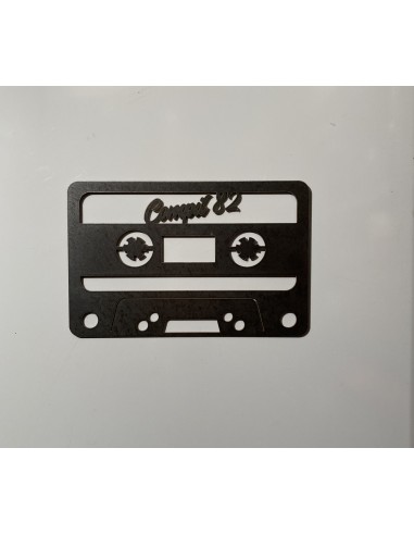 Plaque en acier brut cassette "compil...