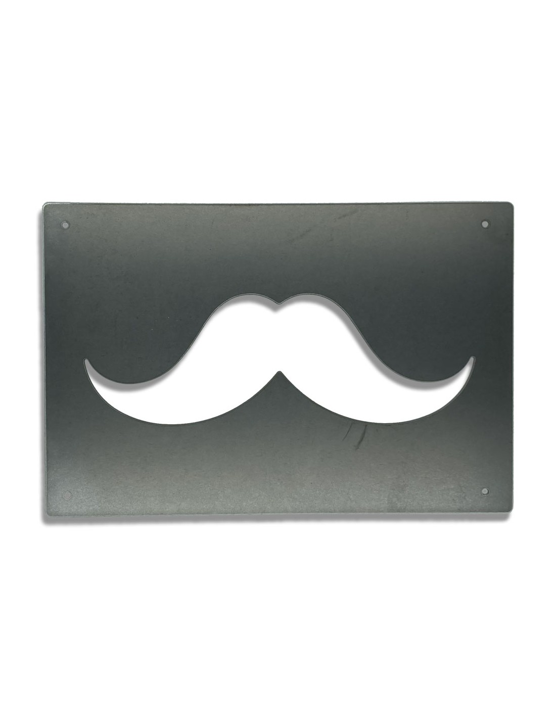Plaque Décorative En Métal Brut Moustaches 