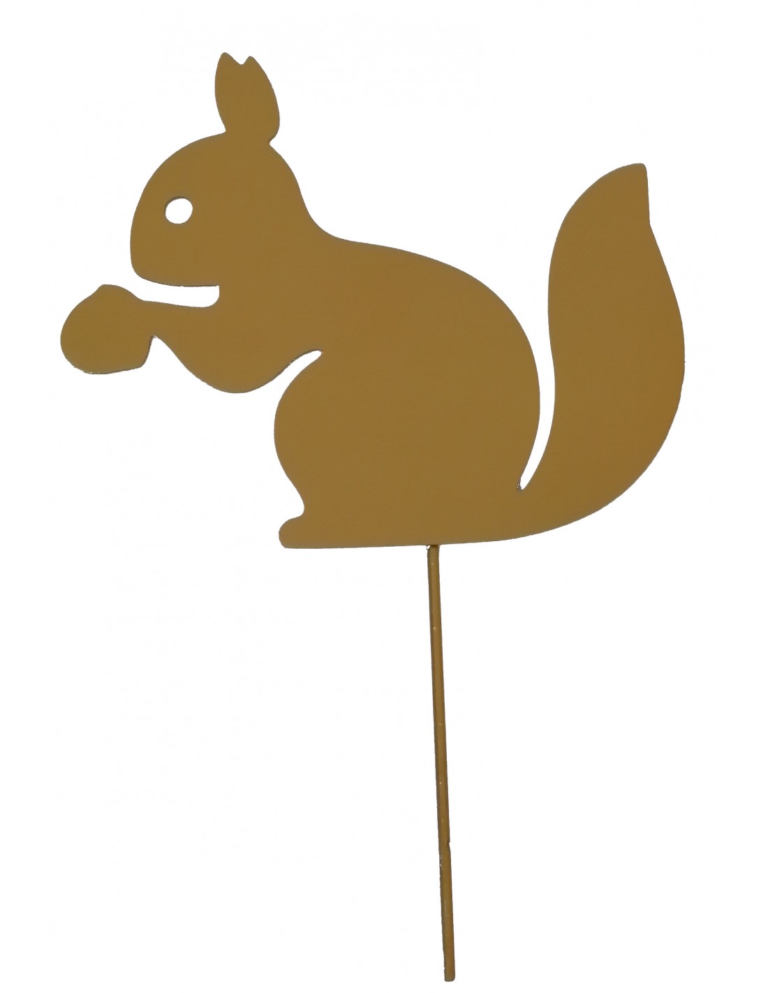 Ecureuil avec crochet H150cm à piquer en fer rouillé